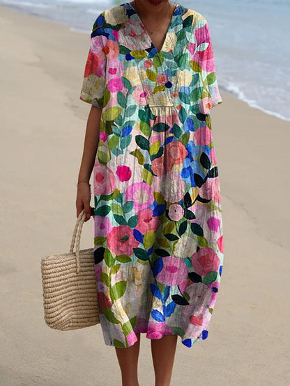 Laura | Colorful Floral Dress