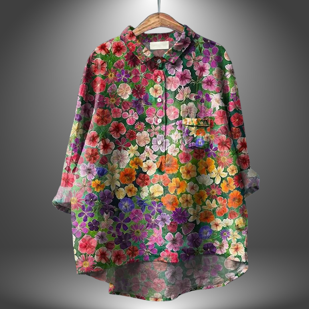Eira | Handcrafted Floral Shirt