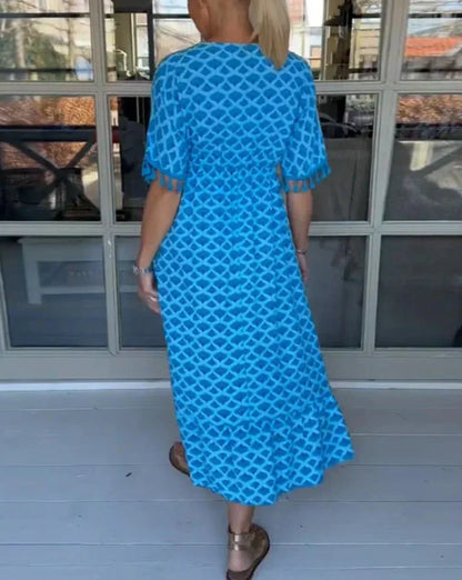 Niamh | Comfortable Loose Fit V-Neck Midi Dress