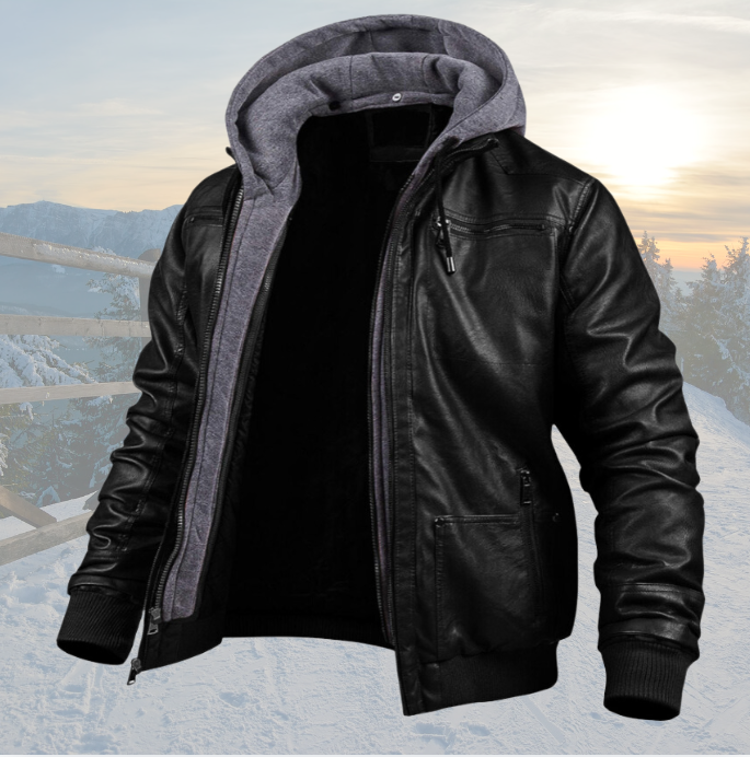 Eamon | Leather Winter Jacket