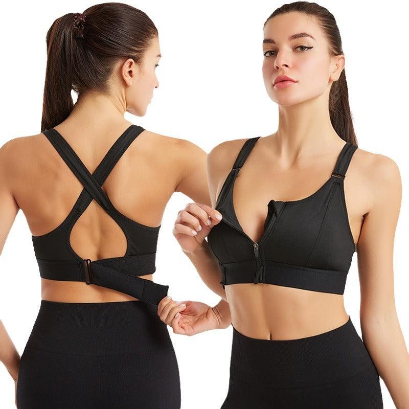 Lora - Zip Fit Sports Bra Anti-Sweat