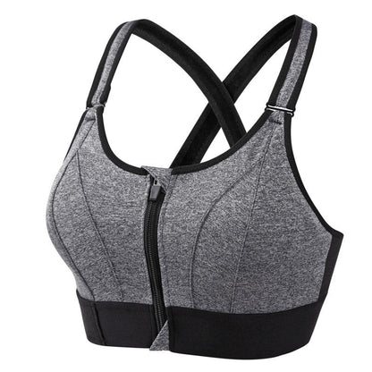 Lora - Zip Fit Sports Bra Anti-Sweat