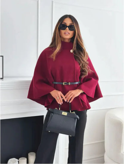 Alina | Elegant Cape with Waistband