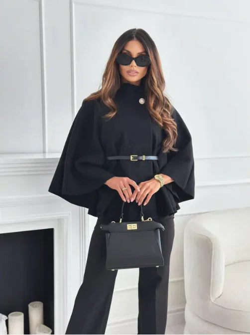 Alina | Elegant Cape with Waistband