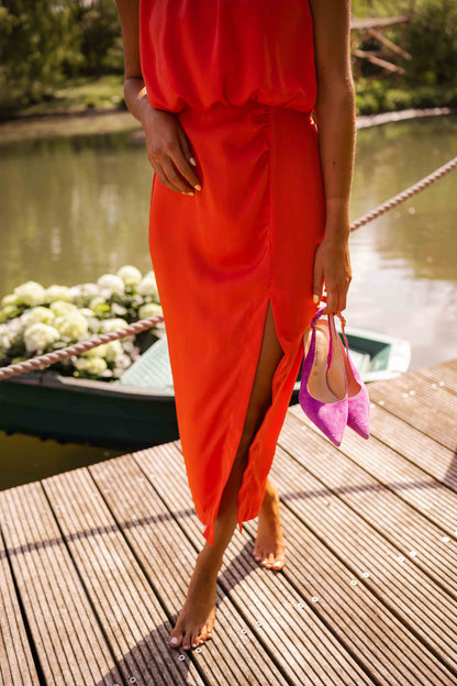 Sienna | Sleeveless Flowy Midi Dress