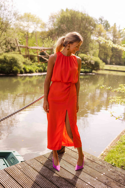 Sienna | Sleeveless Flowy Midi Dress