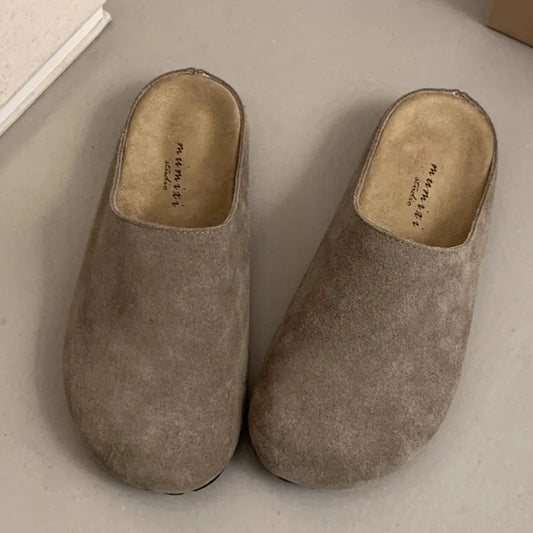 Crestar | Stylish Women's Flat Mules – Soft, Cozy & Retro Spring Slides