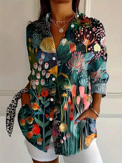 Annika | Colorful Blouse with Playful Print
