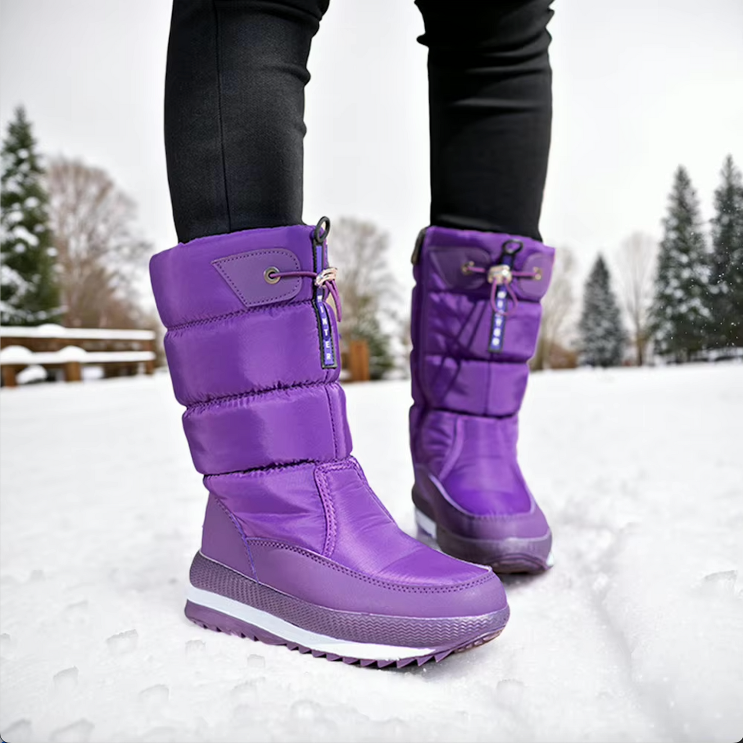 Nerina | Non-Slip Waterproof Faux Fur Snow Boots