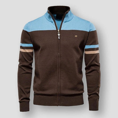 Eoin | Retro Striped Bomber Jacket
