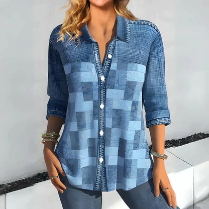 Liana | Classic Checkered Blouse