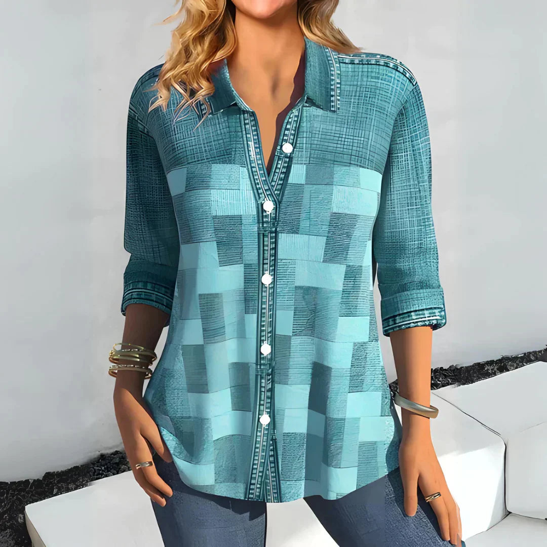 Liana | Classic Checkered Blouse