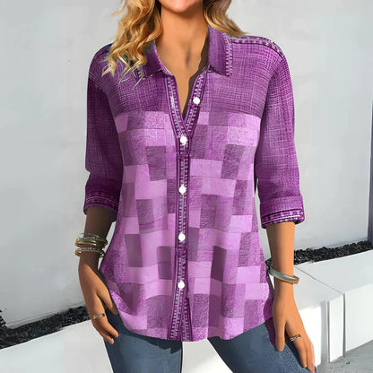 Liana | Classic Checkered Blouse