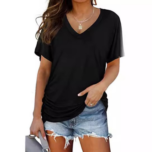 Saoirse | Classic V-Neck Loose Fit Shirt