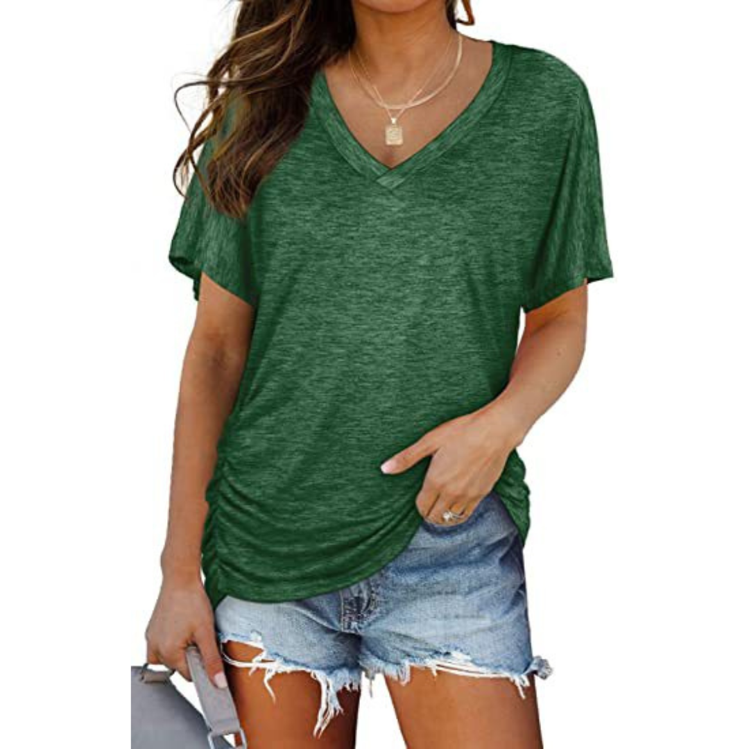 Saoirse | Classic V-Neck Loose Fit Shirt