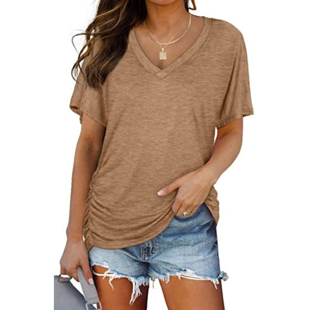 Saoirse | Classic V-Neck Loose Fit Shirt