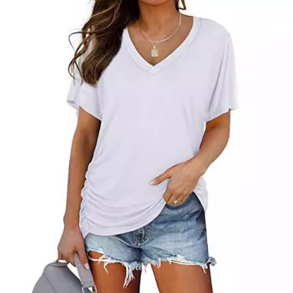 Saoirse | Classic V-Neck Loose Fit Shirt