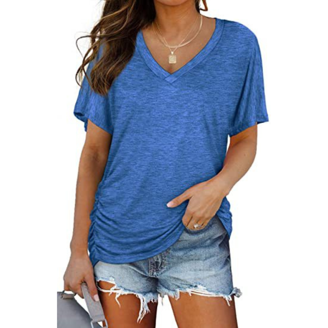 Saoirse | Classic V-Neck Loose Fit Shirt