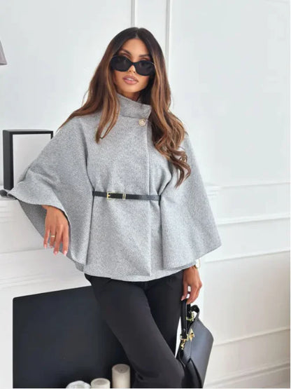 Alina | Elegant Cape with Waistband