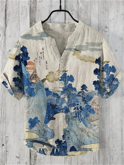 Niall | Artistic Linen-Silk Shirt