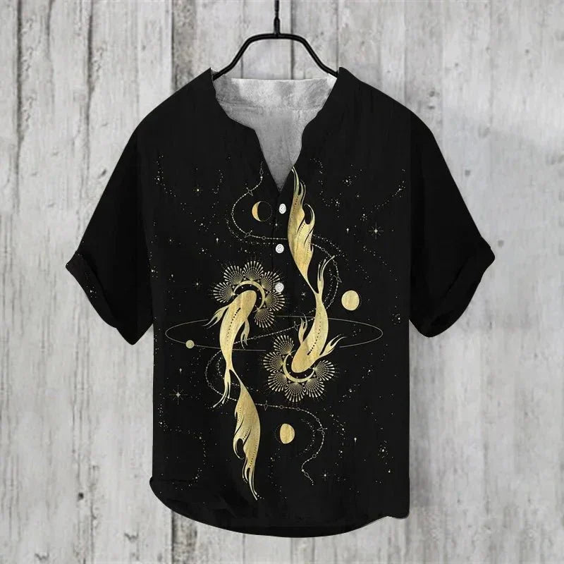 Niall | Artistic Linen-Silk Shirt