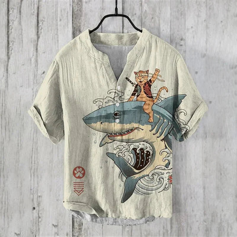 Niall | Artistic Linen-Silk Shirt
