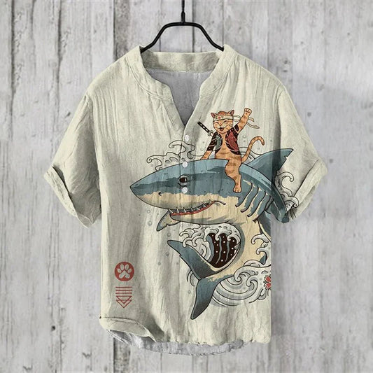 Niall | Artistic Linen-Silk Shirt