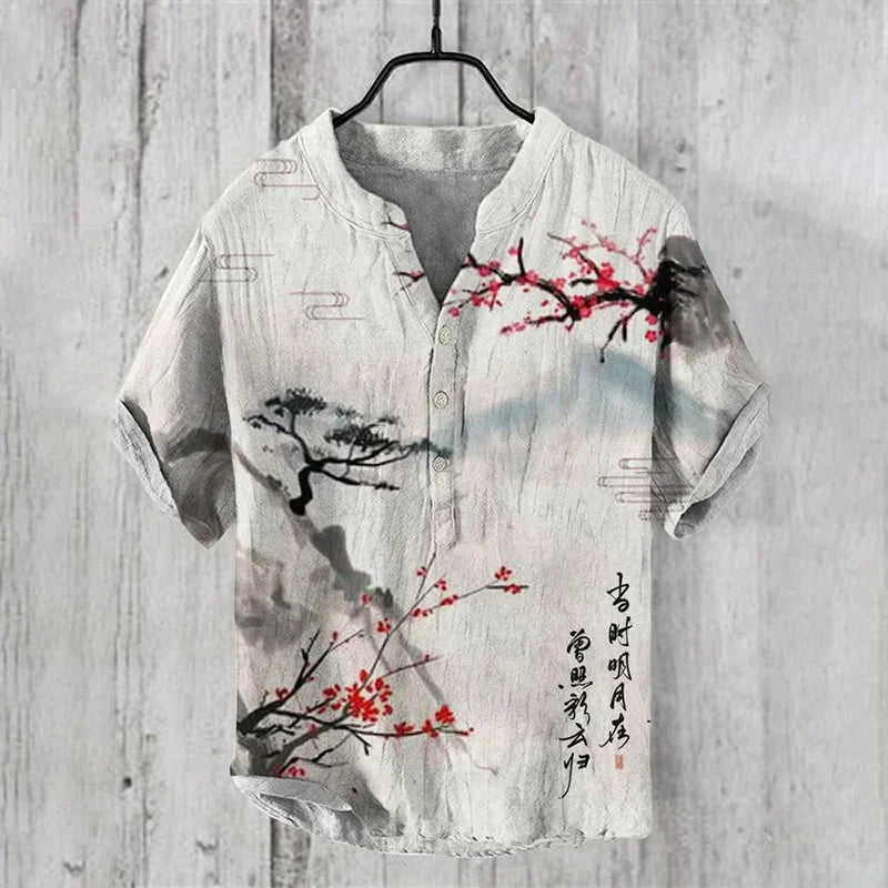 Niall | Artistic Linen-Silk Shirt
