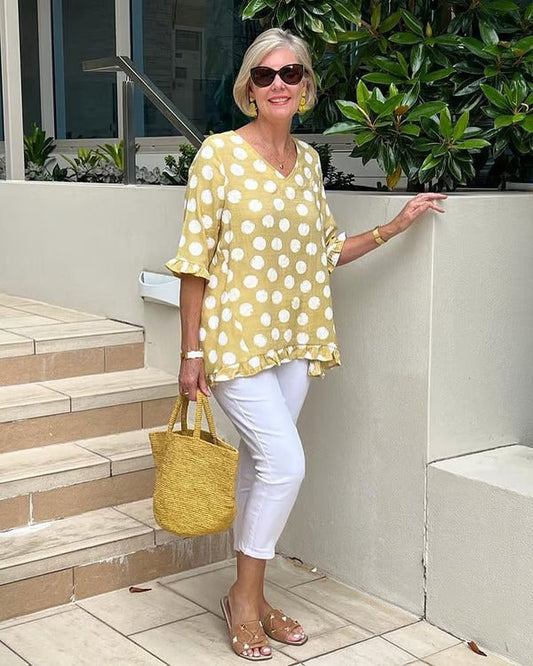 Elise | Printed Vintage Top