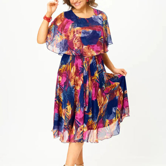 AYALA | Flowing Plus Size Chiffon Dress for Ultimate Comfort
