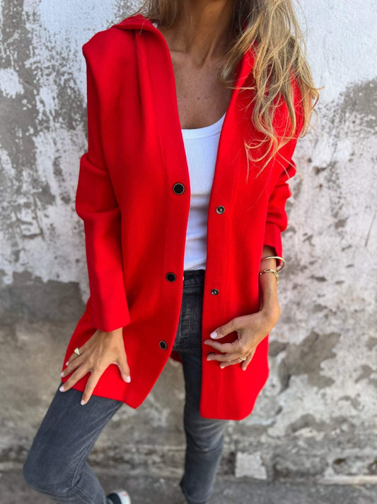 Elina | Casual Single-Breasted Blazer with Hood