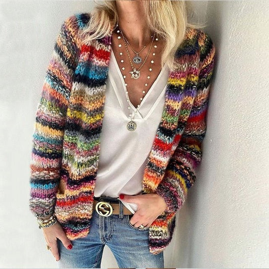 Callista | Cozy Cotton Multicolor Cardigan