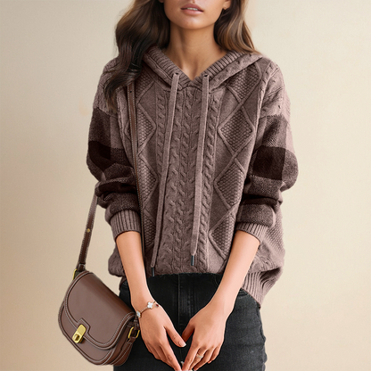 Vera | Jacquard Hooded Sweater