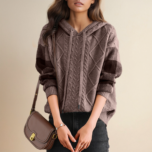Vera | Jacquard Hooded Sweater