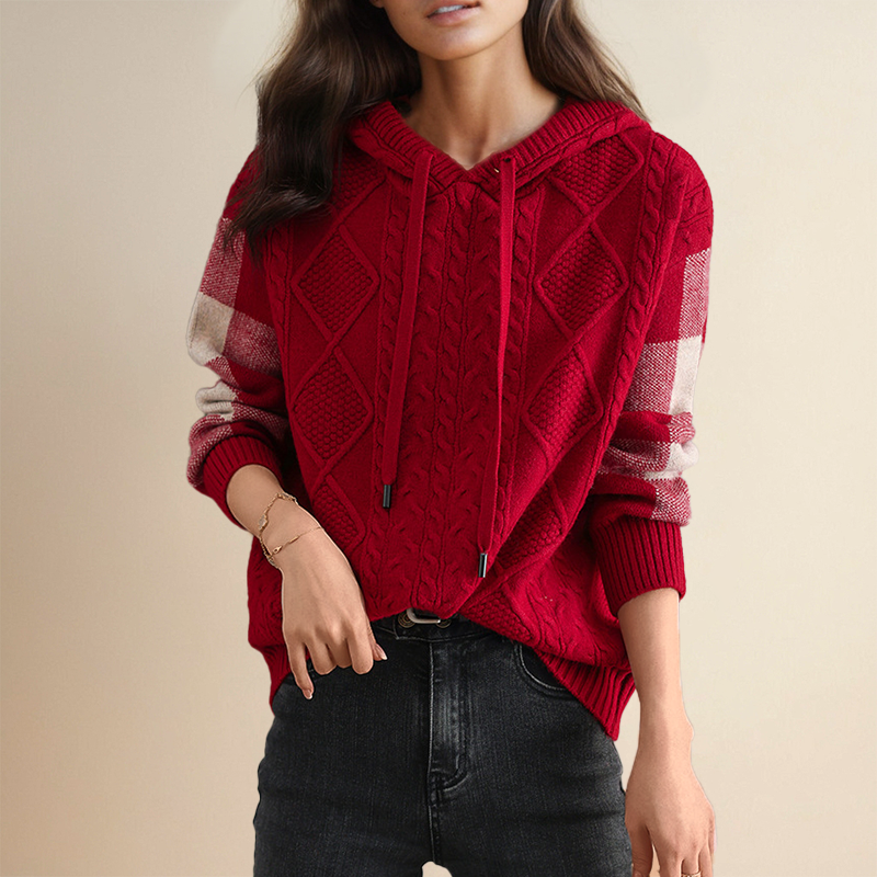 Vera | Jacquard Hooded Sweater