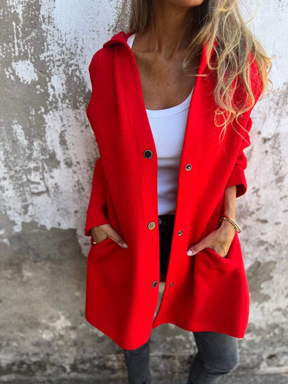 Elina | Casual Single-Breasted Blazer with Hood