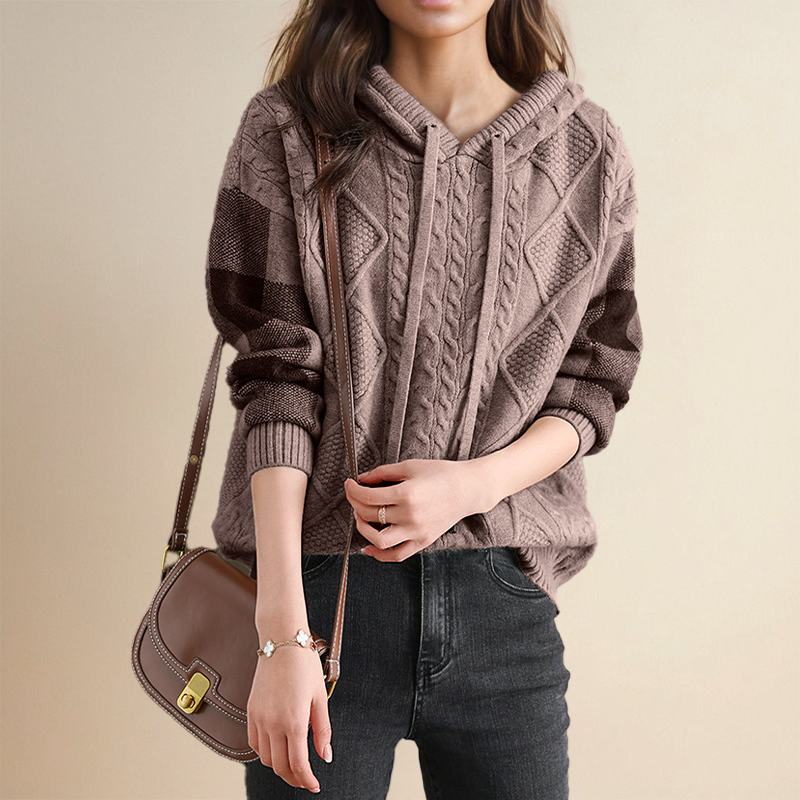 Vera | Jacquard Hooded Sweater