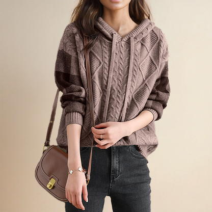 Vera | Jacquard Hooded Sweater