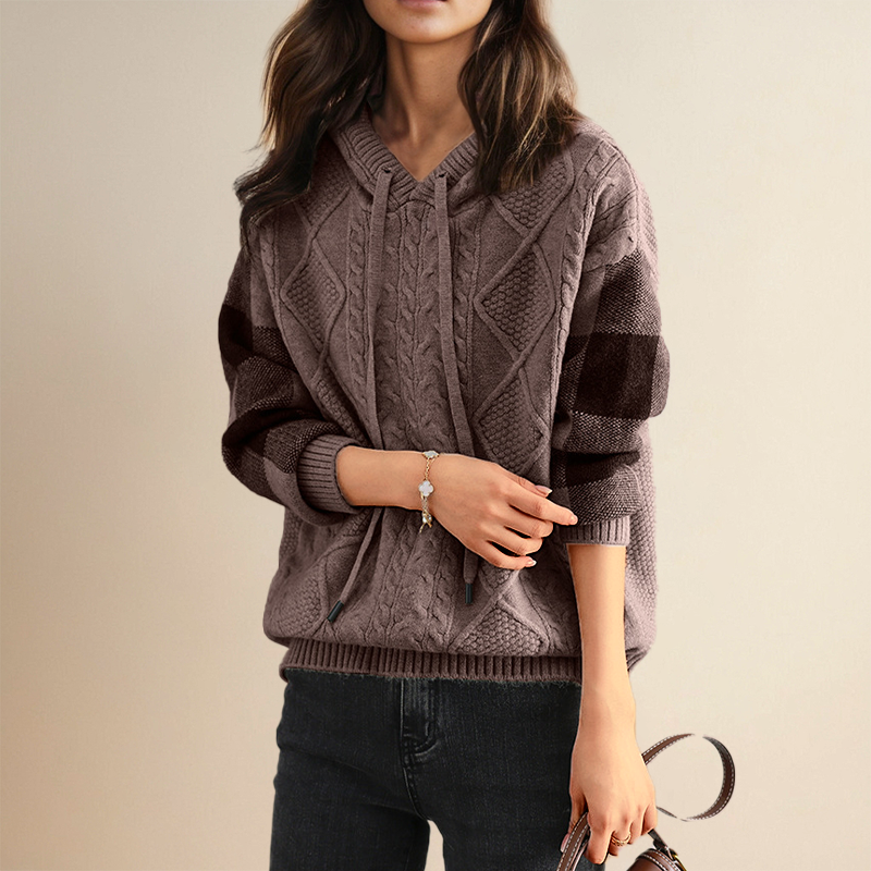 Vera | Jacquard Hooded Sweater