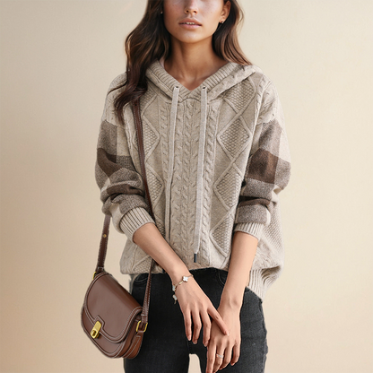 Vera | Jacquard Hooded Sweater