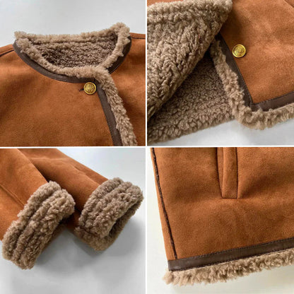 Juliana | Shearling Button Jacket