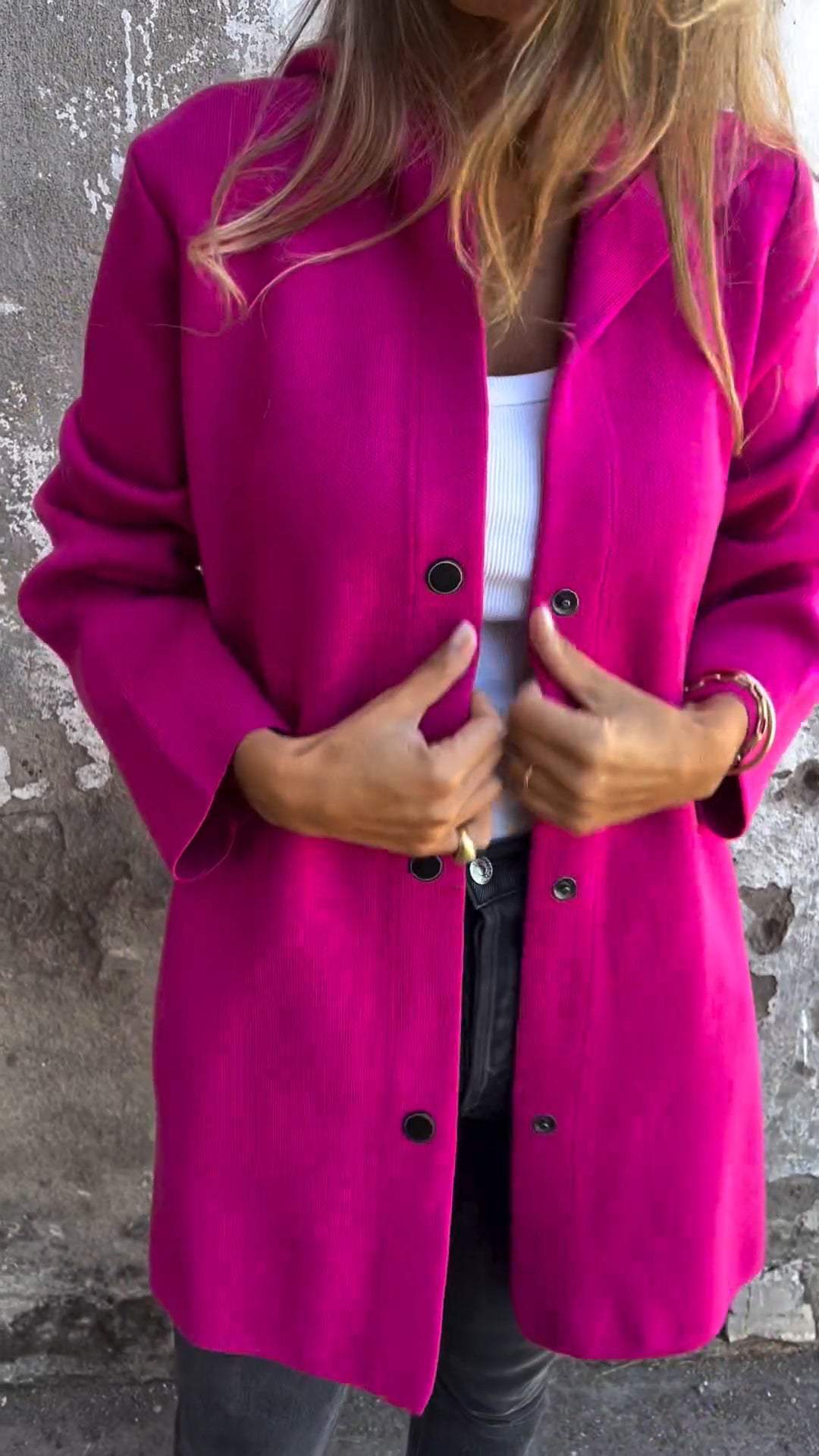 Elina | Casual Single-Breasted Blazer with Hood