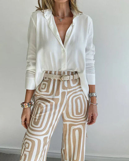 Kaia | Geometric Palazzo Set