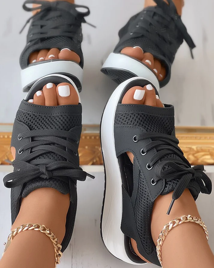 Sienna | Sporty Sneaker Wedge Sandals