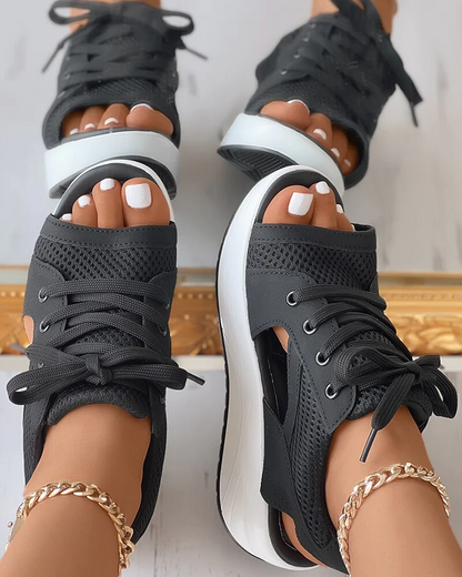 Sienna | Sporty Sneaker Wedge Sandals