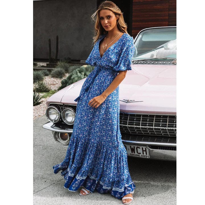 Sienna | Flowy Maxi Summer Dress with Belt