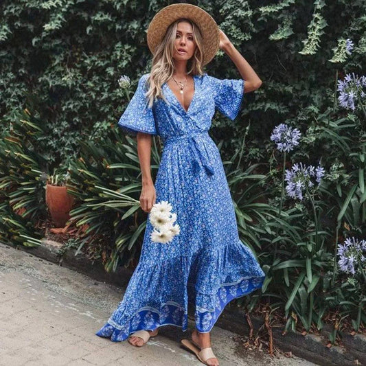 Sienna | Flowy Maxi Summer Dress with Belt