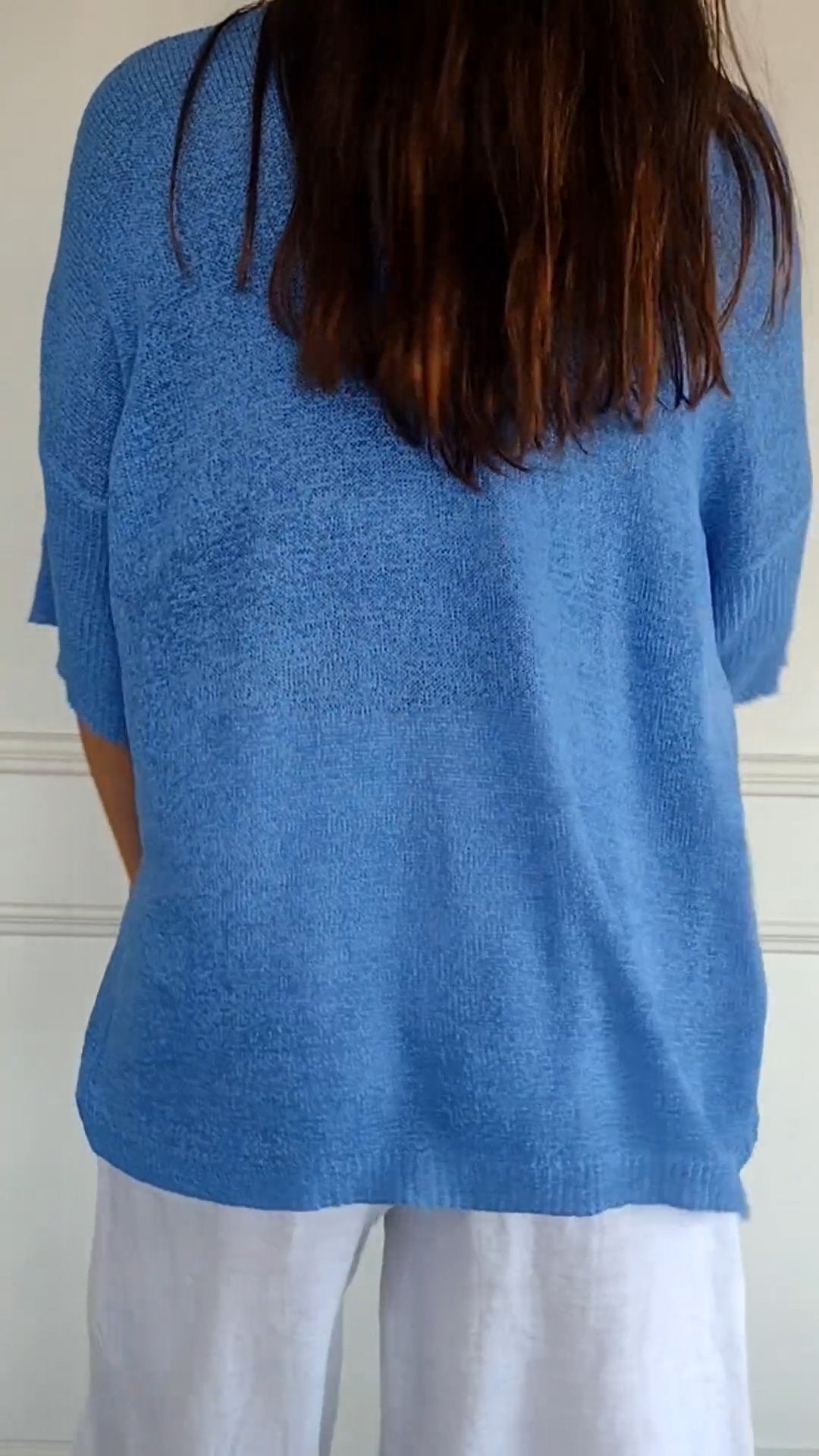 Elowen | Plain Knitted Top with V-neckline