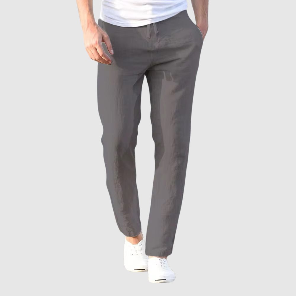 L’Artisan Cut Linen Pants by Henri Duval