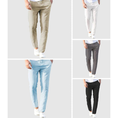 L’Artisan Cut Linen Pants by Henri Duval